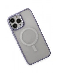 Newface iPhone 15 Pro Max Kılıf Room Magneticsafe Silikon - Lila