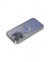 Newface iPhone 15 Pro Max Kılıf Slot Silikon - Gümüş