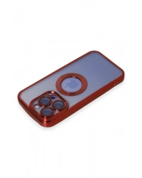 Newface iPhone 15 Pro Max Kılıf Slot Silikon - Kırmızı