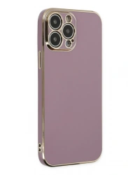 Newface iPhone 15 Pro Max Kılıf Volet Silikon - Mor