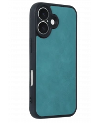 Newface iPhone 16 Kılıf Aras Deri Kapak - Açık Yeşil