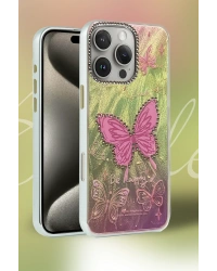 Newface iPhone 16 Kılıf Blade Aynalı Desenli Kapak - Desen 7