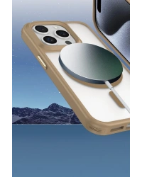 Newface iPhone 16 Pro Max Kılıf Enka Magsafe Silikon Kılıf - Titan Gri