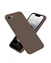Newface iPhone 16E Kılıf First Silikon - Kahverengi