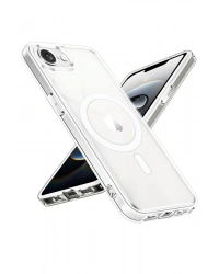 Newface iPhone 16E Kılıf Magneticsafe Şeffaf Silikon - Şeffaf