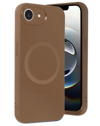 Newface iPhone 16E Kılıf Maya Karbon Kapak - Kahverengi