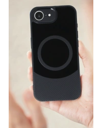 Newface iPhone 16E Kılıf Maya Karbon Kapak - Siyah