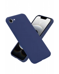 Newface iPhone 16E Kılıf Nano içi Kadife Silikon - Lacivert