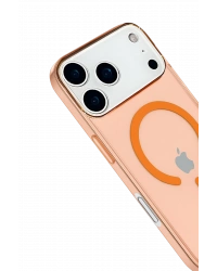 Newface iPhone 17 Pro Max Kılıf Pc Real Magsafe Kapak - Turuncu