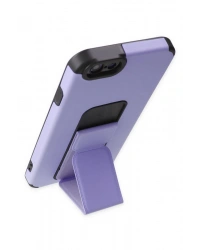Newface iPhone 6 Kılıf Mega Standlı Silikon - Lila