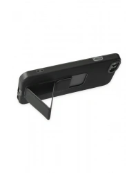 Newface iPhone 6 Kılıf Mega Standlı Silikon - Siyah