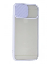 Newface iPhone 6 Kılıf Palm Buzlu Kamera Sürgülü Silikon - Lila