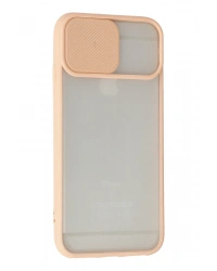 Newface iPhone 6 Plus Kılıf Palm Buzlu Kamera Sürgülü Silikon - Pembe