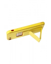 Newface iPhone 7 Kılıf Coco Deri Standlı Kapak - Sarı