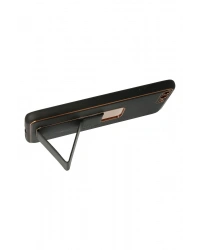 Newface iPhone 7 Plus Kılıf Coco Deri Standlı Kapak - Siyah