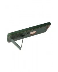 Newface iPhone 7 Plus Kılıf Coco Deri Standlı Kapak - Yeşil