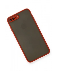 Newface iPhone 7 Plus Kılıf Montreal Silikon Kapak - Kırmızı