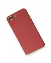 Newface iPhone 7 Plus Kılıf Volet Silikon - Kırmızı