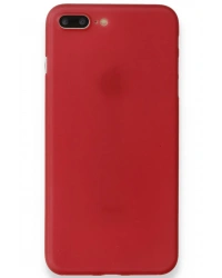 Newface iPhone 8 Plus Kılıf PP Ultra İnce Kapak - Kırmızı