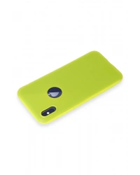 Newface iPhone X Kılıf First Silikon - Parlak Sarı