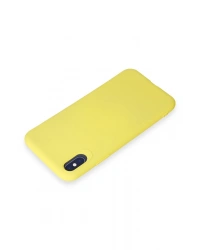 Newface iPhone X Kılıf First Silikon - Sarı