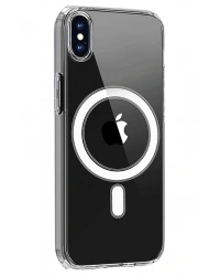 Newface iPhone X Kılıf Magneticsafe Şeffaf Silikon - Şeffaf