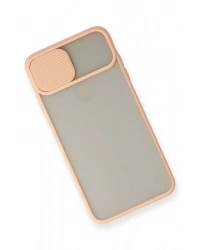 Newface iPhone X Kılıf Palm Buzlu Kamera Sürgülü Silikon - Pembe