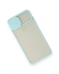 Newface iPhone X Kılıf Palm Buzlu Kamera Sürgülü Silikon - Turkuaz