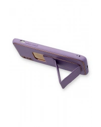 Newface iPhone XS Max Kılıf Coco Deri Standlı Kapak - Koyu Lila