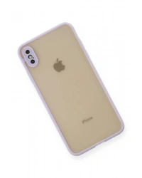 Newface iPhone XS Max Kılıf Montreal Silikon Kapak - Mor