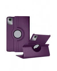 Newface Lenovo Tab M11 TB330FU 360 Tablet Deri Kılıf - Mürdüm