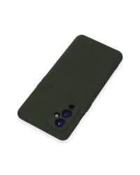 Newface One Plus 9 Kılıf Nano içi Kadife Silikon - Koyu Yeşil