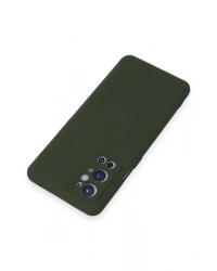 Newface One Plus 9 Pro Kılıf Nano içi Kadife Silikon - Koyu Yeşil