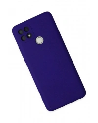 Newface Oppo A15 Kılıf Nano içi Kadife Silikon - Mor