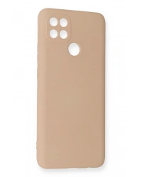 Newface Oppo A15 Kılıf Nano içi Kadife Silikon - Pudra