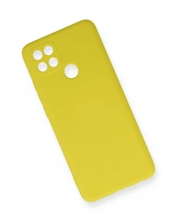 Newface Oppo A15 Kılıf Nano içi Kadife Silikon - Sarı