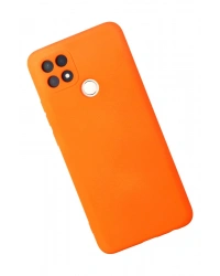 Newface Oppo A15 Kılıf Nano içi Kadife Silikon - Turuncu