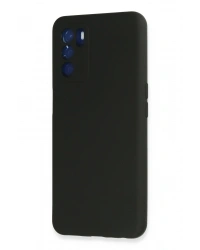 Newface Oppo A16 Kılıf Nano içi Kadife Silikon - Siyah