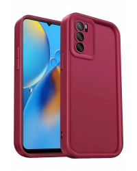 Newface Oppo A16 Kılıf Viera Silikon - Bordo