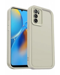 Newface Oppo A16 Kılıf Viera Silikon - Krem