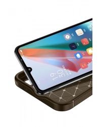 Newface Oppo A38 Kılıf Auto Focus Karbon Kapak - Kahverengi