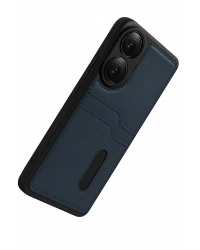 Newface Oppo A38 Sara Kartvizitli Deri Kılıf - Lacivert