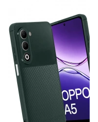 Newface Oppo A5 4G Auto Focus Karbon Kapak - Koyu Yeşil