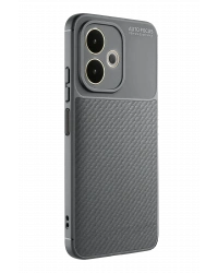 Newface Oppo A5 Pro 4G Kılıf Auto Focus Karbon Kapak - Gri