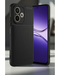 Newface Oppo A5 Pro 4G Kılıf Auto Focus Karbon Kapak - Lacivert