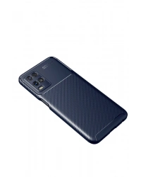 Newface Oppo A54 4G Kılıf Auto Focus Karbon Kapak - Lacivert