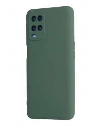 Newface Oppo A54 4G Kılıf Nano içi Kadife Silikon - Koyu Yeşil