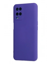 Newface Oppo A54 4G Kılıf Nano içi Kadife Silikon - Mor