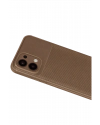 Newface Oppo A6 Pro 4G Auto Focus Karbon Kapak - Kahverengi