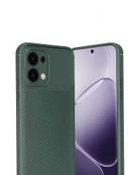 Newface Oppo A6 Pro 4G Auto Focus Karbon Kapak - Koyu Yeşil
